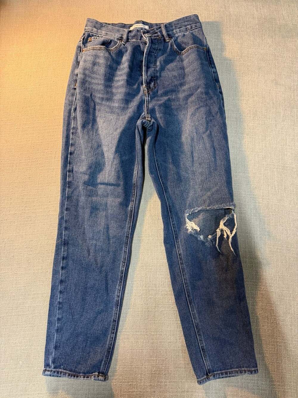 PacSun Ultra High Rise Slim Distressed Blue Jeans